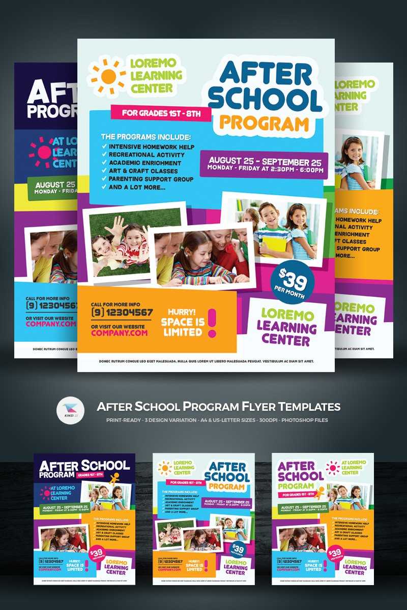 After School Program Flyer Corporate Identity Template Inside School Brochure Design Templates
