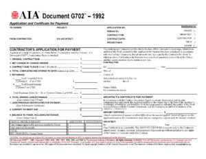 Aia Forms G702 & G703 Application, Certificate, And Continuation ...