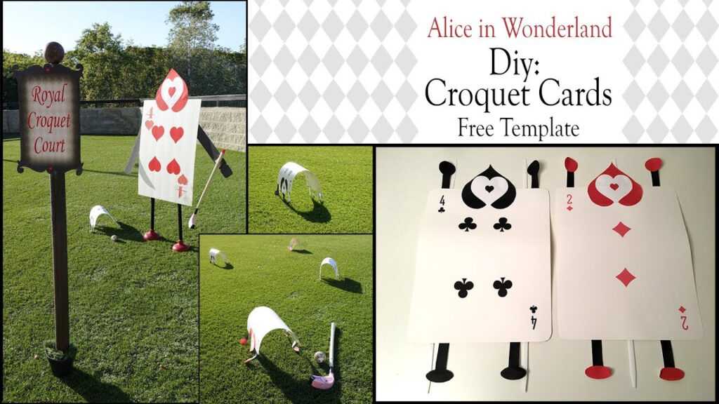 Alice In Wonderland Diy / Croquet Arches with Alice In Wonderland Card