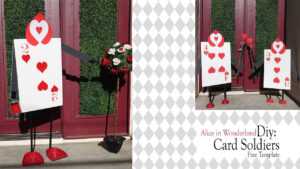 Alice In Wonderland Diy / Queen Of Heart Card Soldiers with Alice In Wonderland Card Soldiers Template