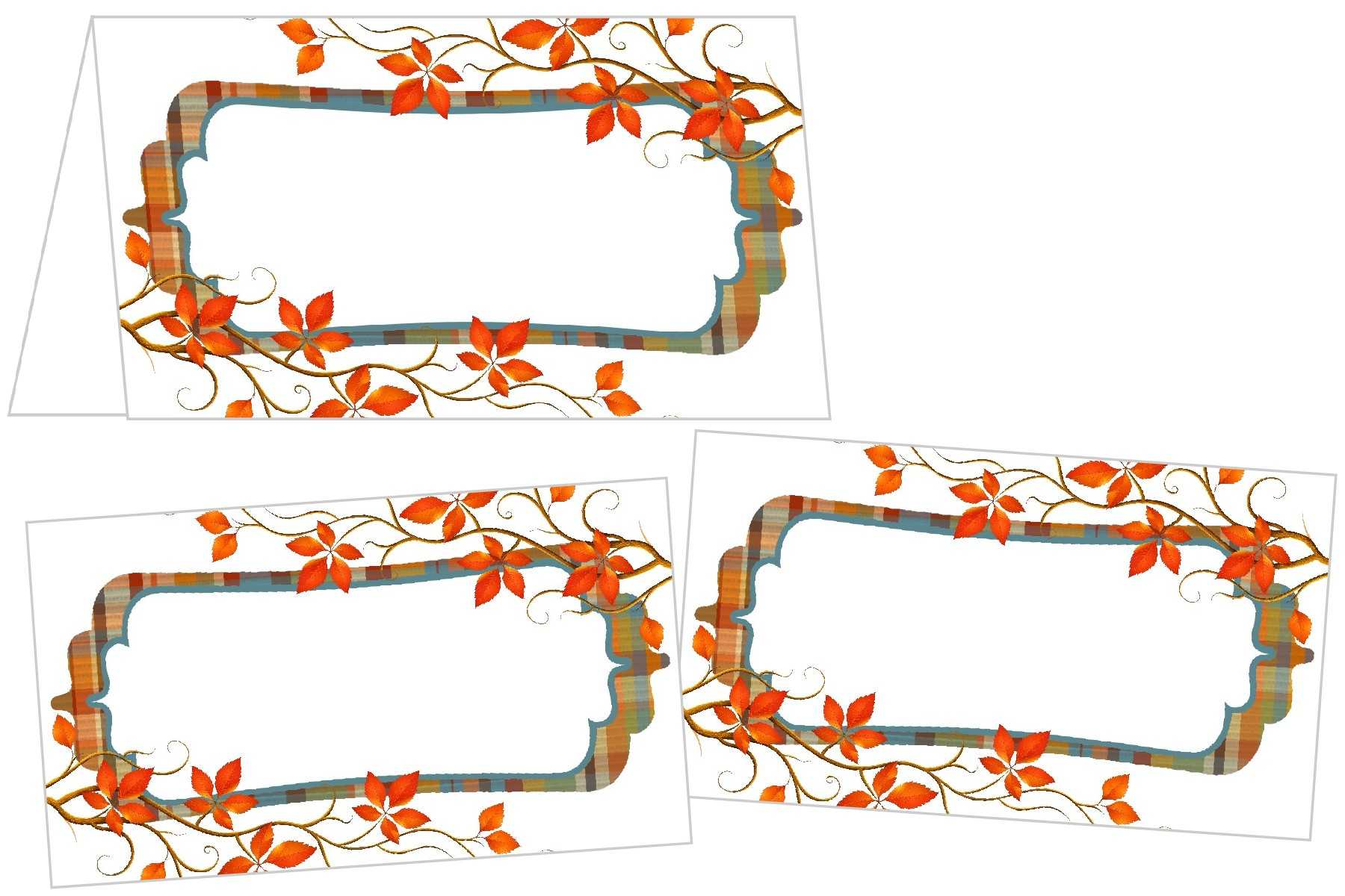 Amazing Cliparts | Name Card Clipart| (49) | Atypiques Mag Within Thanksgiving Place Card Templates