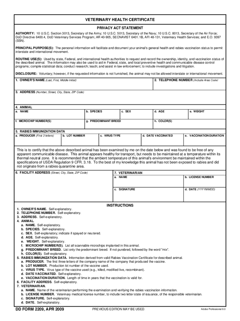 Animal Health Certificate Form – 2 Free Templates In Pdf With Veterinary Health Certificate Template