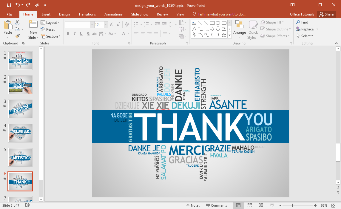 Animated Design Your Words Powerpoint Template Within How To Design A Powerpoint Template