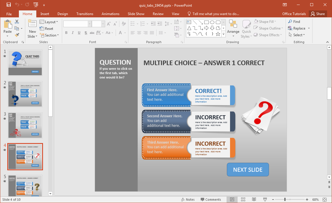 Animated Powerpoint Quiz Template For Conducting Quizzes In Powerpoint Quiz Template Free Download