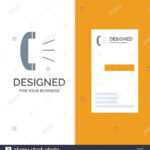 Answer, Call, Client Support, Customer Support Grey Logo With Customer Information Card Template