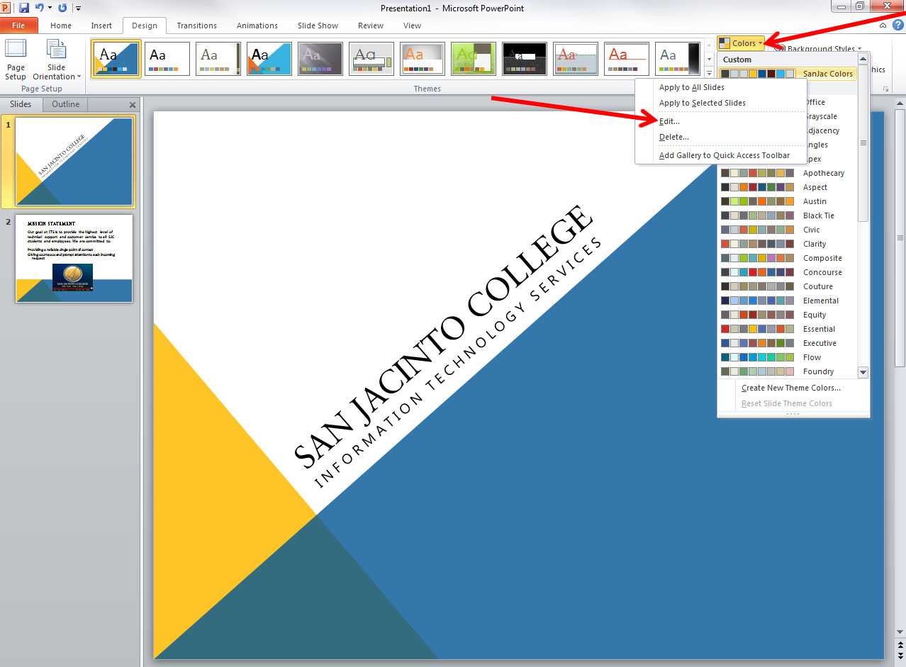 Applying And Modifying Themes In Powerpoint 2010 With How To Edit Powerpoint Template