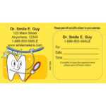 Appointment Cards – Marketing Your Practice Within Dentist Appointment Card Template