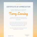 Appreciation Certificate Regarding Volunteer Award Certificate Template