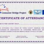 Attendance Certificate Sample – Cerescoffee.co Regarding Perfect Attendance Certificate Template