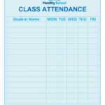 Attendance Sheet Template | Johannes Kr Within Student Information Card Template