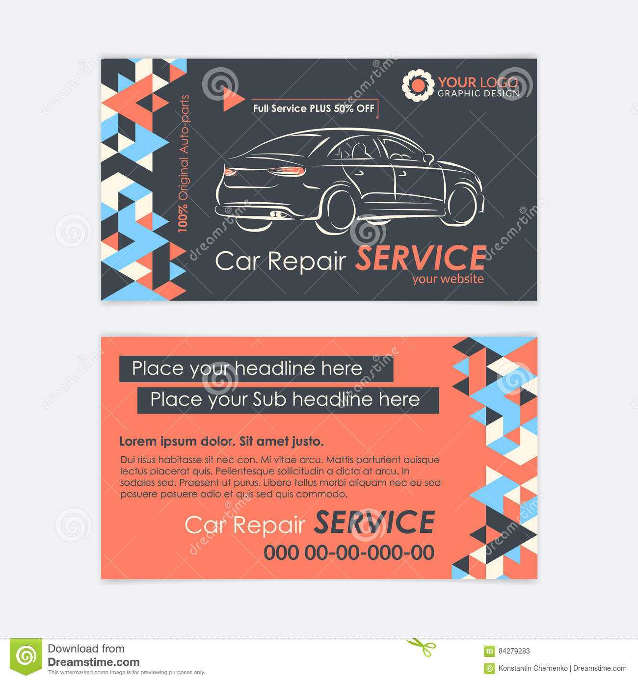 Automotive Service Business Card Template. Car Diagnostics Intended For Transport Business Cards Templates Free