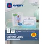 Avery® Inkjet Print Greeting Card – 4 1/4" X 5 1/2" – Matte – 20 / Pack –  White Inside Quarter Fold Greeting Card Template