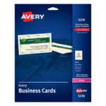 Avery® Laser Microperforated Business Cards, 2" X 3 1/2", Ivory, Pack Of 250 Intended For Office Depot Business Card Template