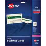 Avery® Laser Microperforated Business Cards, 2" X 3 1/2", Ivory, Pack Of 250 With Office Depot Business Card Template
