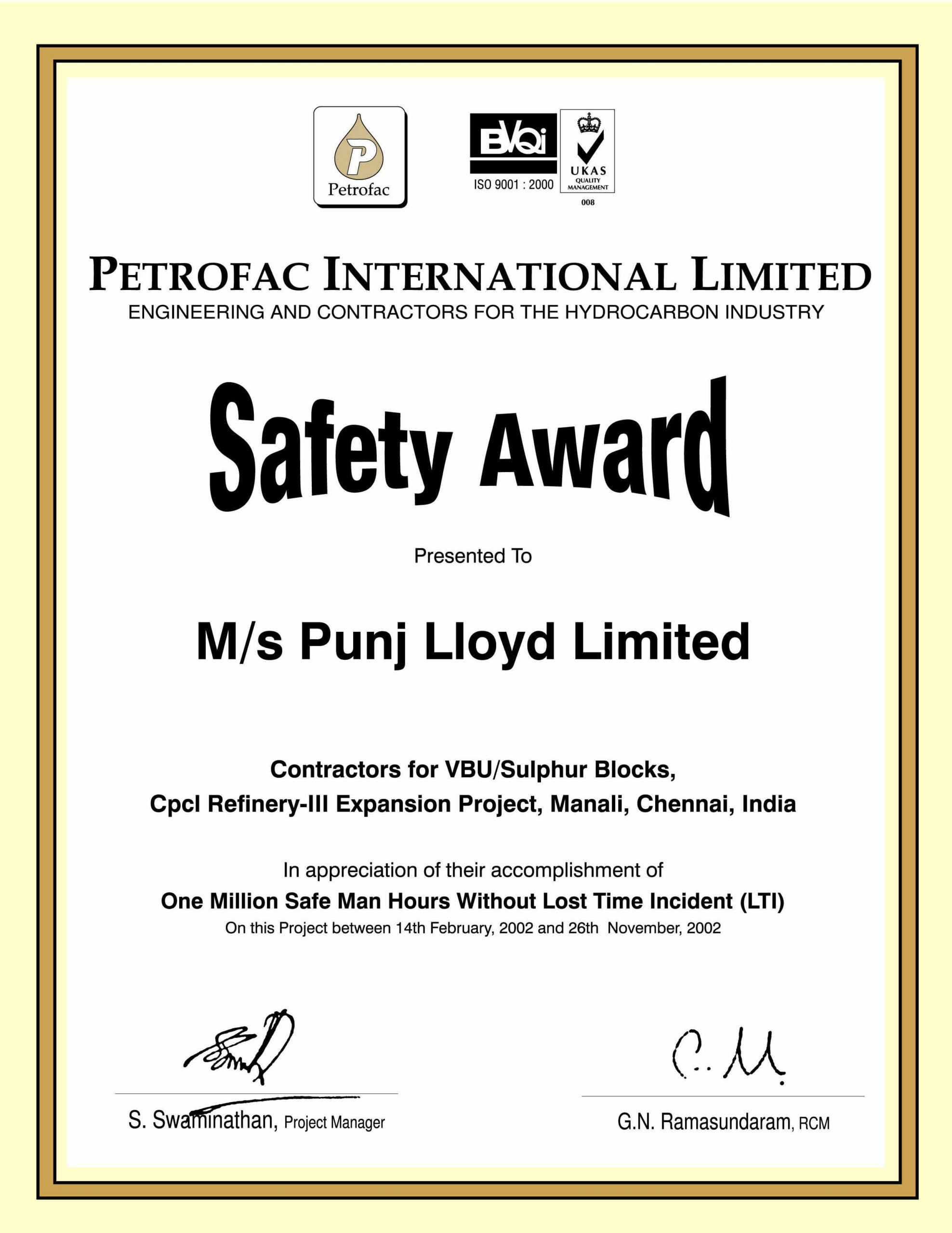 Award Puns Inside Safety Recognition Certificate Template