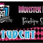 Awesome Monster High Party Games ~ Diy And Printables! Within Monster High Birthday Card Template