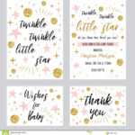 Baby Shower Girl Templates Twinkle Twinkle Little Star Text with regard to Template For Baby Shower Thank You Cards