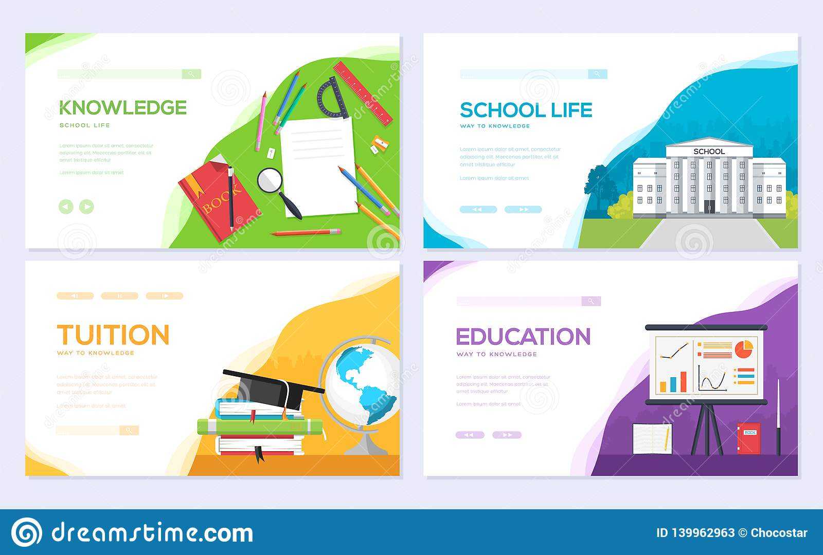 Back To School Information Brochure Card Set. Student In Student Brochure Template
