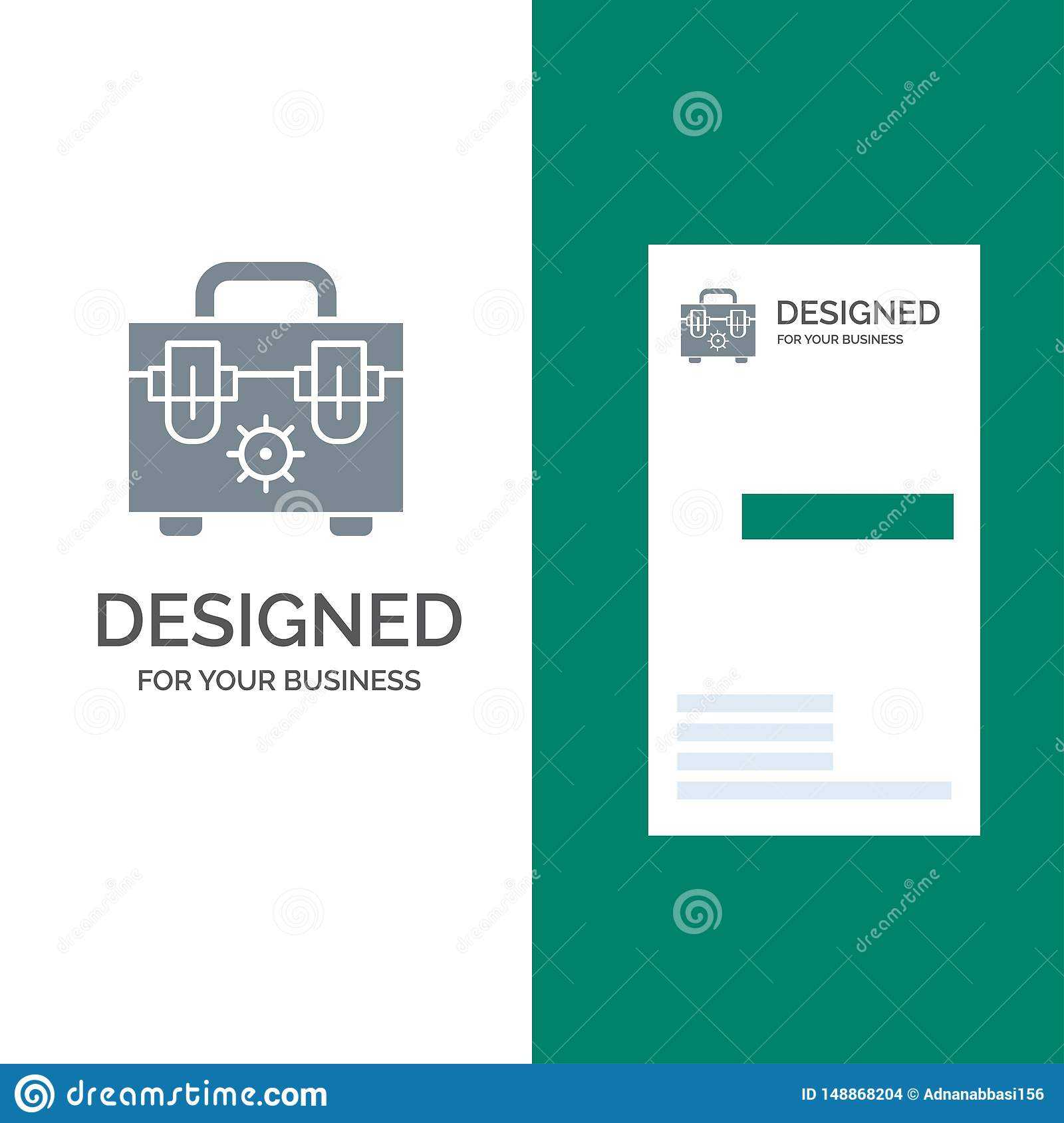 Bag, Construction, Tools Grey Logo Design And Business Card With Construction Business Card Templates Download Free