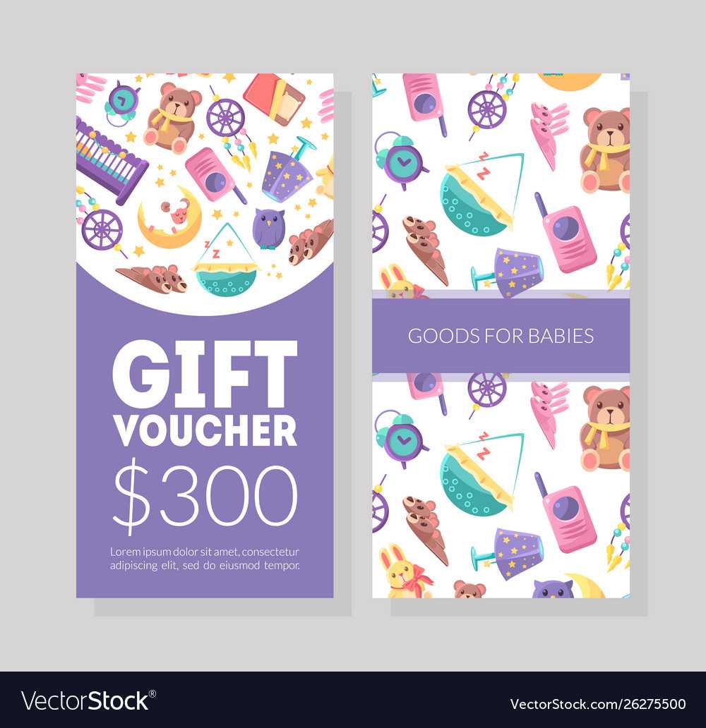 Bagoods Gift Voucher Template Kids Store Regarding Kids Gift Certificate Template