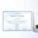 Baptism Certificate Template Word – Heartwork In Baptism Certificate Template Download