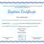 Baptism Certificate Template Word – Heartwork Inside Christian Baptism Certificate Template