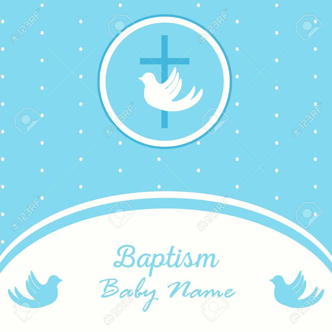 Baptism Invitation Card Template. Stock Vector Illustration For.. In Free Christening Invitation Cards Templates