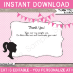 Barbie Party Thank You Cards Template Throughout Soccer Thank You Card Template
