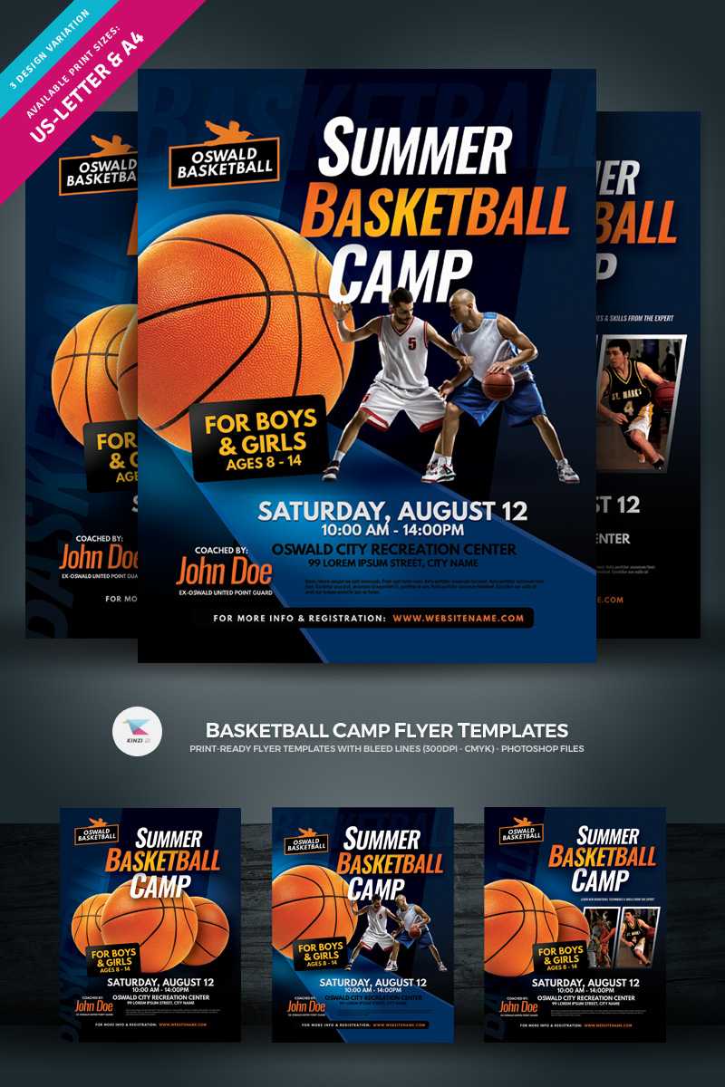 Basketball Camp Flyer Corporate Identity Template In Basketball Camp Certificate Template