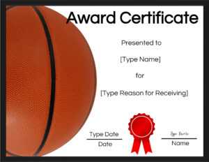 Basketball Certificates with Basketball Certificate Template