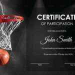 Basketball Participation Certificate Template Throughout Basketball Certificate Template