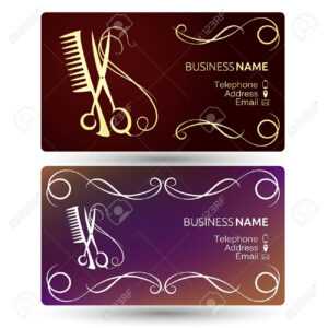 Beauty Salon And Hairdresser Business Card Template Vector with regard to Hairdresser Business Card Templates Free