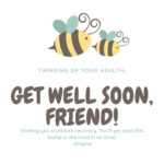 Bee Illustrated Get Well Soon Card – Templatescanva Intended For Get Well Card Template