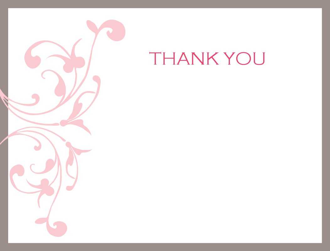 Free Thank You Card Template Word