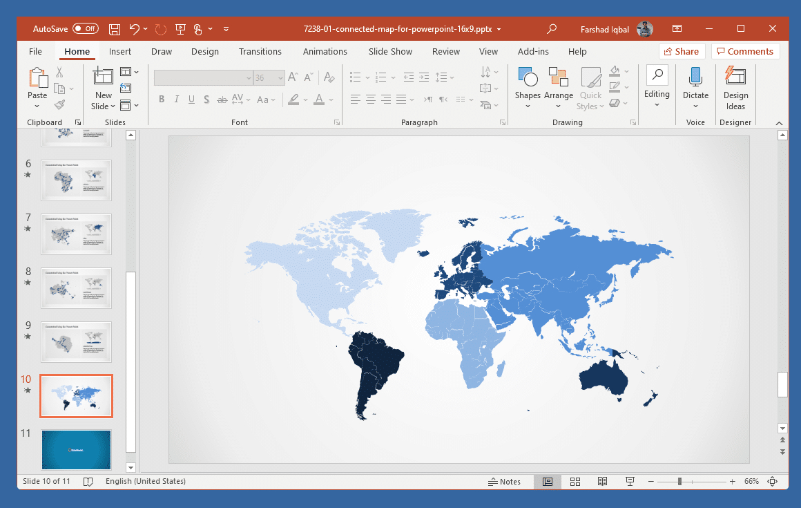 Best Continents Map Templates For Powerpoint In Powerpoint 2013 Template Location