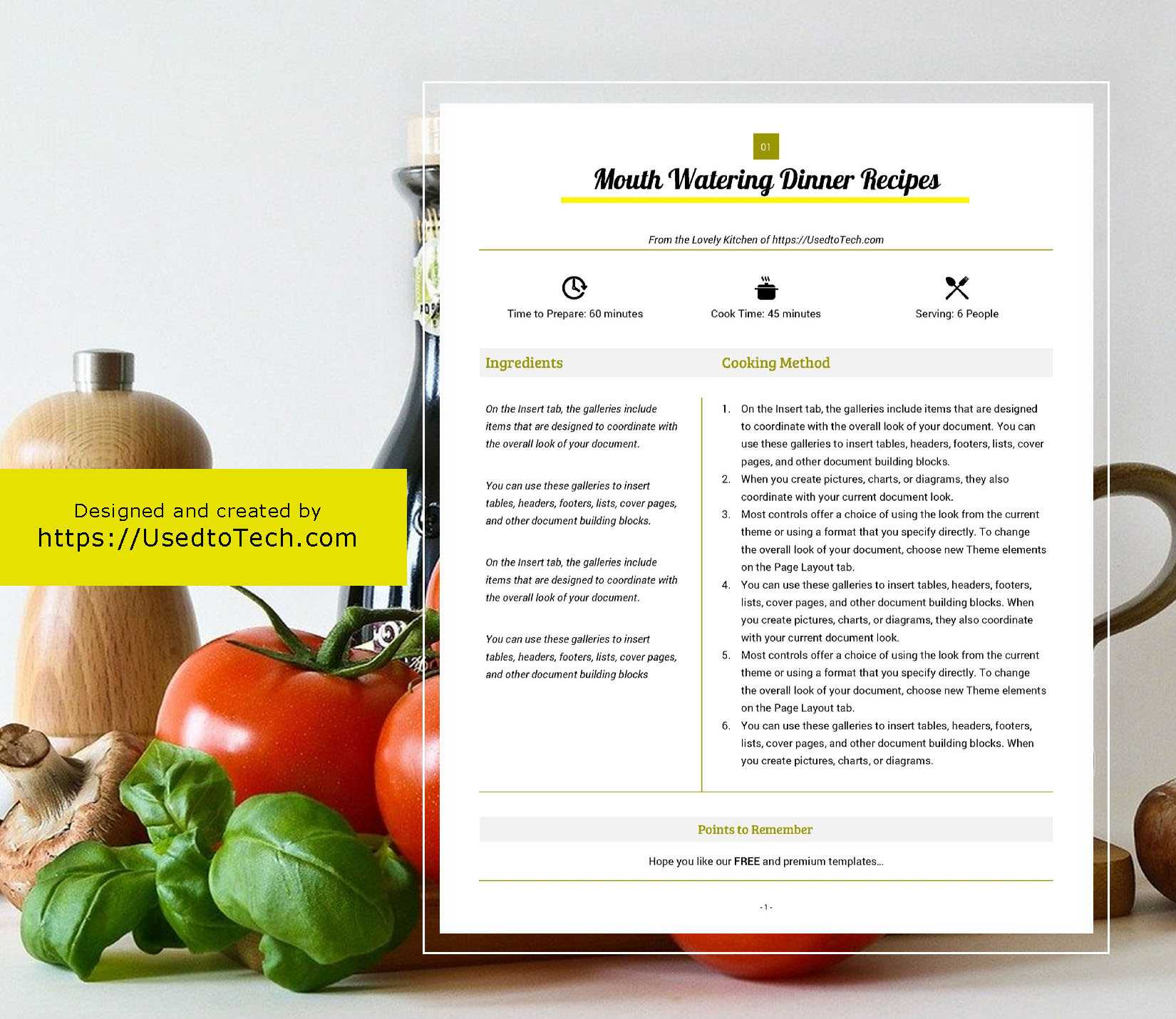 Best Looking Full Page Recipe Card In Microsoft Word – Used Intended For Free Recipe Card Templates For Microsoft Word