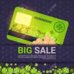 Big Sale For St. Patrick's Day Holiday Poster Template Credit.. Intended For Credit Card Templates For Sale