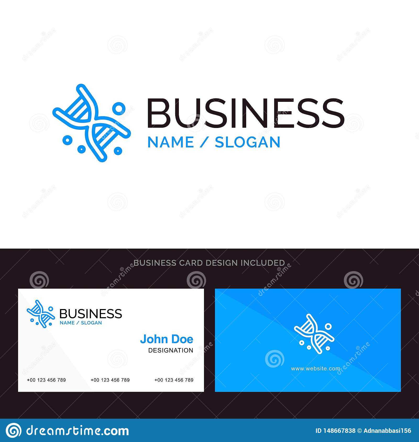 Bio, Dna, Genetics, Technology Blue Business Logo And Throughout Bio Card Template