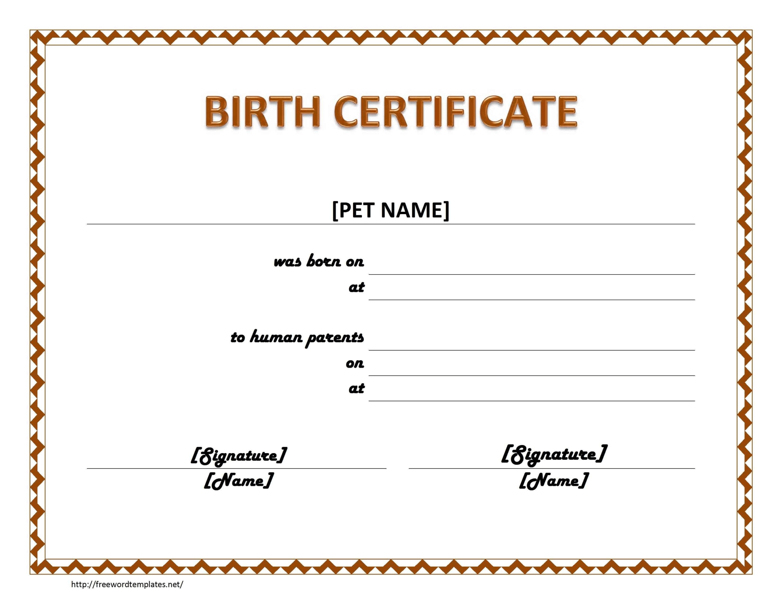 Birth Certificate Template 44 Free Word Pdf Psd Format Pertaining To Baby Doll Birth Certificate Template