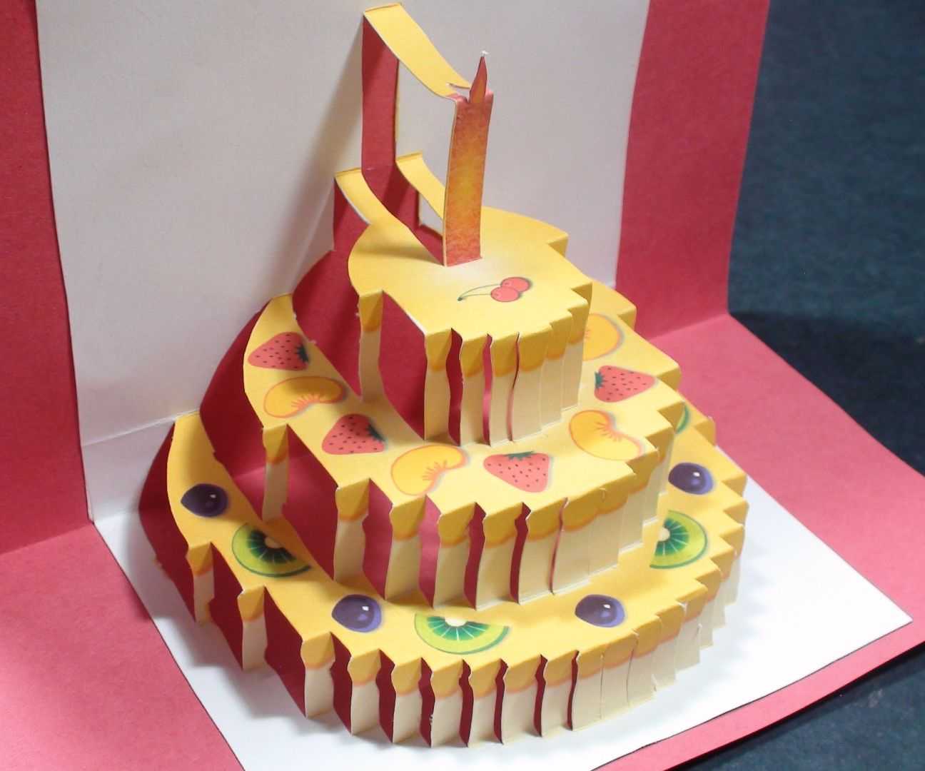Birthday Cake Pop Up Card (Happy Birthday Kirigami) | Free With Happy Birthday Pop Up Card Free Template