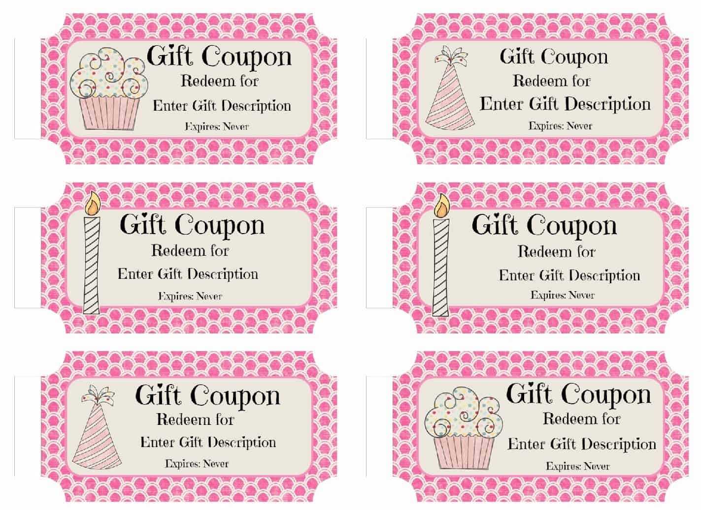 Birthday Coupons Intended For Homemade Gift Certificate Template