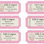 Birthday Coupons With Regard To Homemade Christmas Gift Certificates Templates