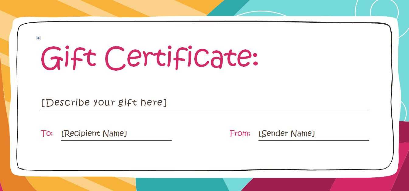 Birthday Gift Certificate Template Free Printable With Regard To Present Certificate Templates