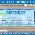 Birthday Golf Gift Tickets For Golf Certificate Template Free
