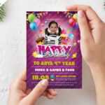 Birthday Party Invitation Card Design Psdpsd Freebies On Inside Photoshop Birthday Card Template Free