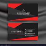 Black And Red Business Card Template With Throughout Adobe Illustrator Business Card Template