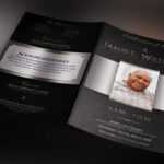 Black Dignity Funeral Program On Behance Pertaining To Memorial Brochure Template