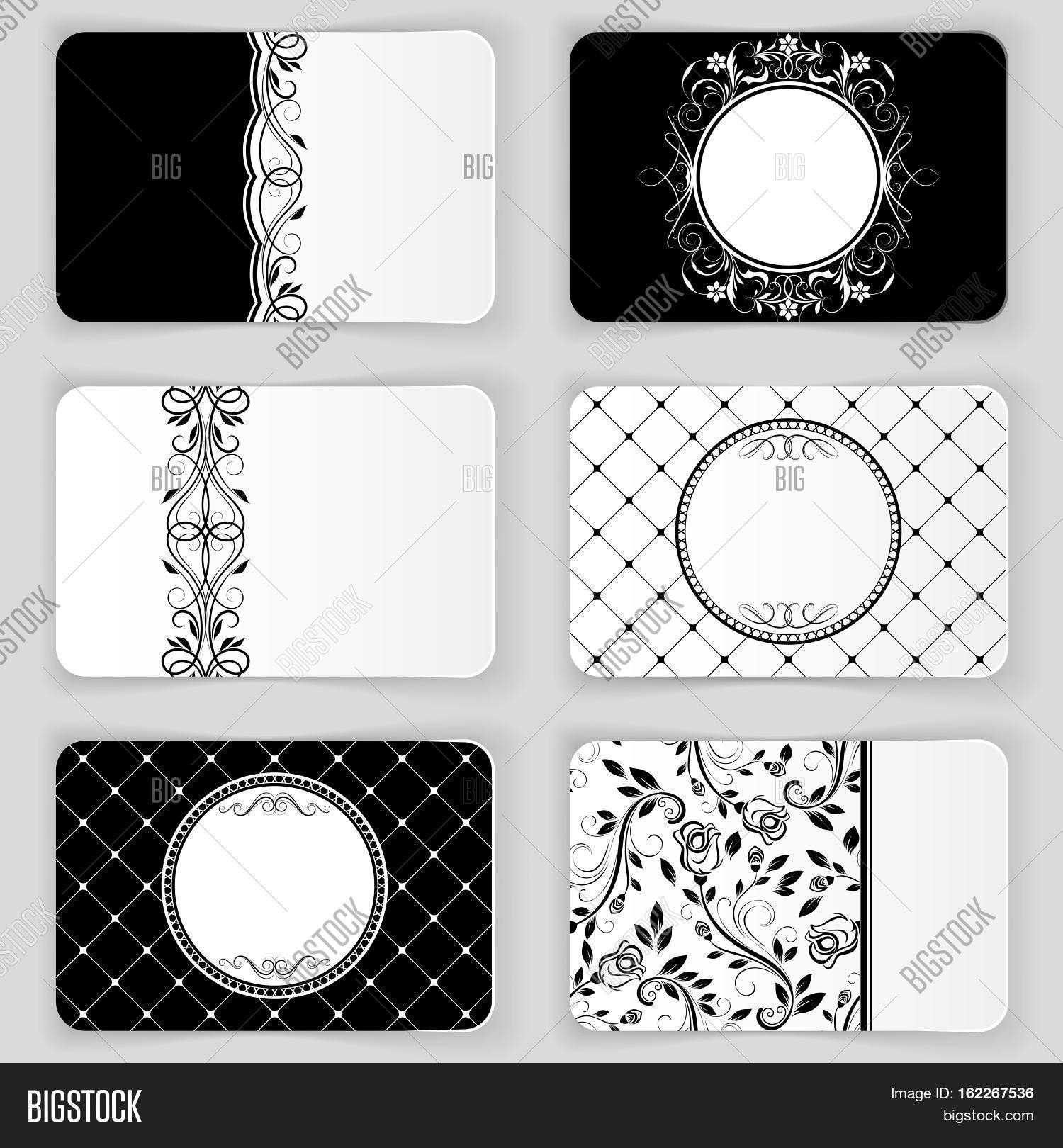 Black White Vintage Image & Photo (Free Trial) | Bigstock Regarding Black And White Business Cards Templates Free