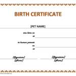Blank Birth Certificate Template For Elements Novelty Images Throughout Novelty Birth Certificate Template