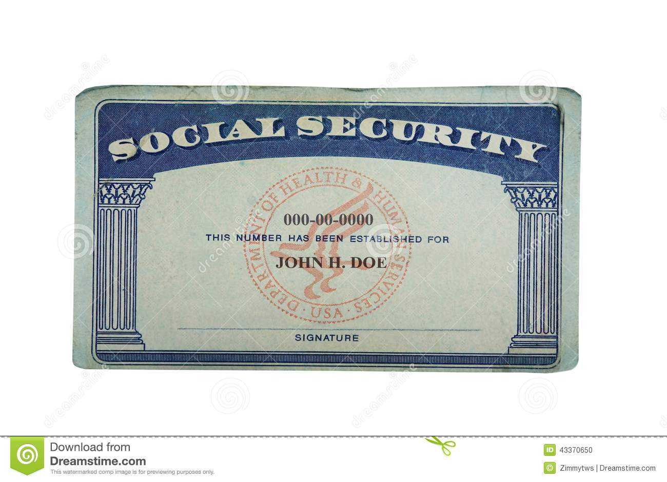 Blank Card Stock Photo. Image Of Financial, Card, Social For Blank Social Security Card Template Download